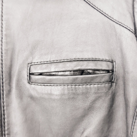 Rachel Zoe Moto Genuine Leather Jacket Size XXS - Picture 5 of 14